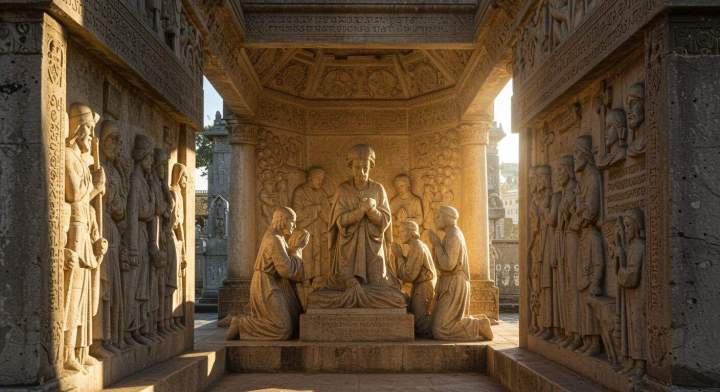 Prie Dieu funéraire dans un monument